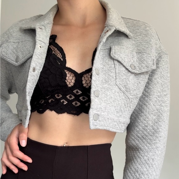 Long sleeve Crop Shirt Jacket - Picture 3 of 10